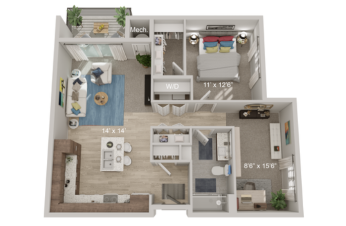 Parkwood-1bd+Den